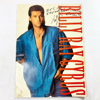 Billy Ray Cyrus Autographed Signed Tour Program Book Vintage 1993 Photographs
