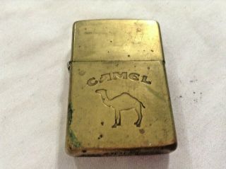 Vintage 1992 Zippo Joe Camel Lighter Tobacciana Cigarettes Retro Brass Engraved
