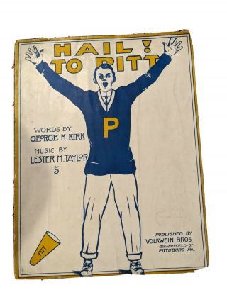 Vintage Pittsburgh Panthers Pitt Football 2 1930 