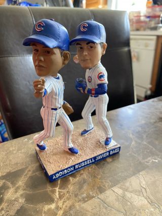2017 Chicago Cubs Javier Baez/addison Russell Turning Two Bobblehead 7/5/17 Sga