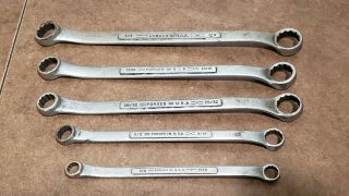 Vintage Craftsman =v= Series Offset Double Box - End 5pc Wrench Set - 3/8 " To 3/4 "