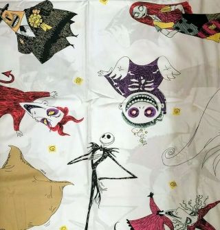 Disney Nightmare Before Christmas Bed Sheets Twin Flat Fitted Jack Sally Vintage