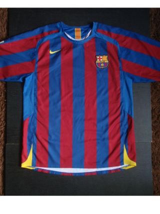 Barcelona Barca 2005 2006 Nike Home Football Soccer Jersey Shirt Size L