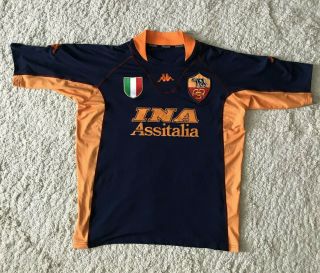 As Roma 2001/2002 Kappa Away Football Shirt Men 