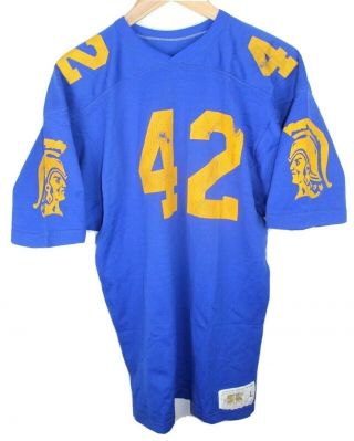 Vintage 70s Russell Athletic Football Jersey Size Large Trojans Game