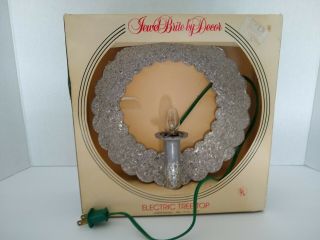 Vintage Jewel Brite By Decor Halo Electric Christmas Tree Topper Box