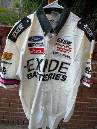Jeff Burton 99 Exide Batteries/roush Racing Race Worn Pit Crew Uniform - Xxl