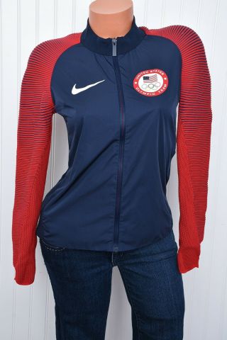 Nike United States Olympic Team Rio 2016 Official Athletic Zip Up Jacket Sz Xs