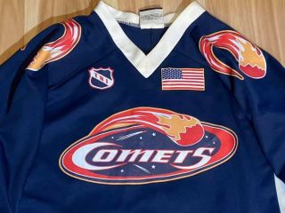 Game Worn Comets Ice Hockey Jersey Size Xl Awesome Logos
