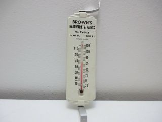 Vintage Thermometer Camden Nj Brown 