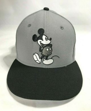 Disney X Era 59fifty Mickey Mouse Fitted Hat Cap Black White Grey Gray 7 5/8