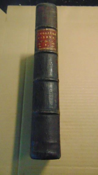 1709 Leather Essays Upon Several Moral Subjects In Two Parts By Jeremy Collier