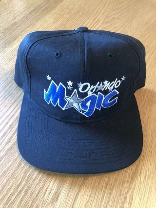 Vintage Starter Plain Logo Orlando Magic Nba Basketball Black Snapback Hat