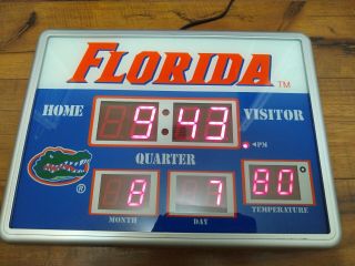 Vintage Uf University Florida Gators Scoreboard Digital Clock Date Temperature