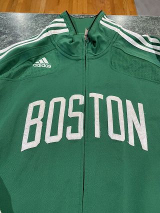 ADIDAS NBA Boston Celtics Track Jacket Full Zip Up Green White Men’s Size Large 2