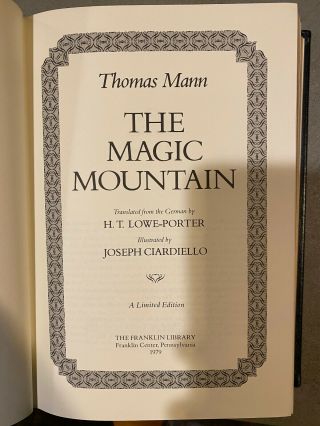 Franklin Library Magic Mountain by Thomas Mann Books of the Twentieth Century 3