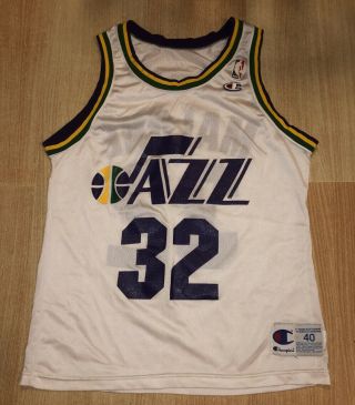 Vintage Champion Jersey Karl Malone Utah Jazz Size 40