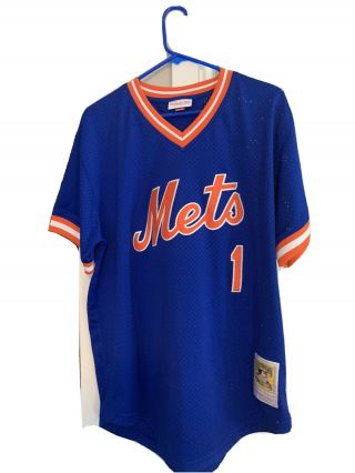 Mitchell & Ness York Mets Authentic 1986 Mookie Wilson Bp Jersey (44) Large