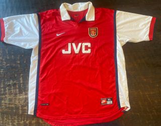 Vintage Arsenal Fc Home Jersey,  1998,  Nike Xl, .