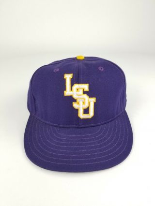 Vintage Lsu Tigers Pro Line Pro Model Fitted Hat Cap Usa Size 7 1/2