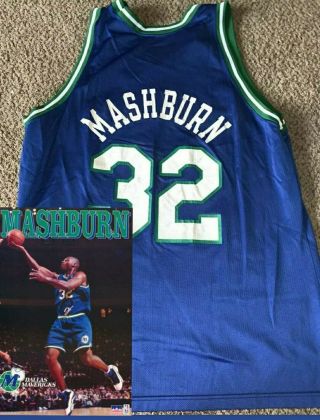 Vintage 1994 Jamal Mashburn Dallas Mavericks Jersey Champion 48 Xl