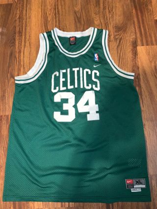 Nike PAUL PIERCE Green BOSTON CELTICS Mens NBA Swingman Jersey Stitched size XL 2