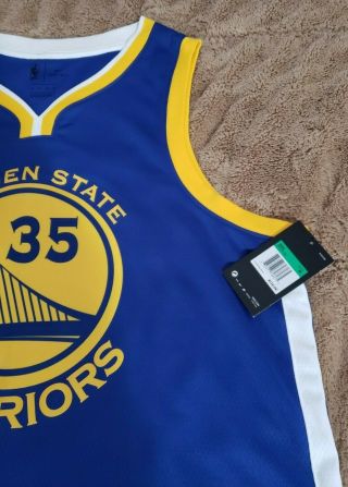 KEVIN DURANT NIKE SWINGMAN WARRIORS AUTHENTIC JERSEY WITH TAGS XL MSRP $110 3
