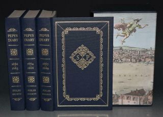 Samuel Pepys Pepys Diary 1660 - 1669 Illustrated 3 Vols Folio Society Slipcase