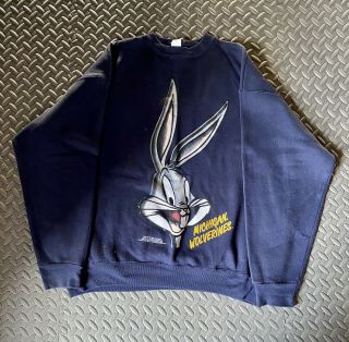 1993 Vintage Michigan Wolverines Looney Tunes Sweater Xl