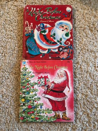 Vintage Whitman Tell - A - Tale Book The Night Before Christmas - Clement C.  Moore