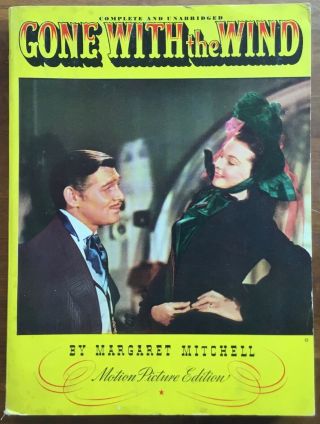 Vg 1940 Sc Movie Motion Picture Edition Gone With The Wind By Margaret Mitchell