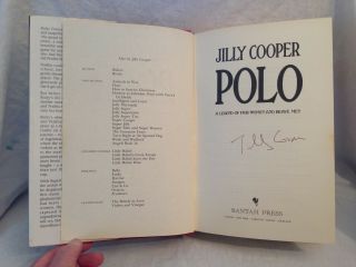 Jilly Cooper - Signed - POLO - 1st/1st 1991 Bantam 2