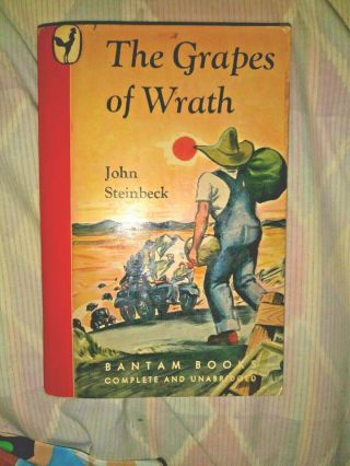 The Grapes Of Wrath John Steinbeck 1939 Paperback 25c Bantam Books