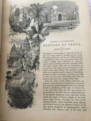 Books: Cassell ' s Illustrated History of India by James Grant,  Vols I and II 3
