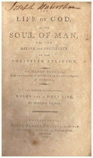 The Life Of God,  In The Soul Of Man,  1795