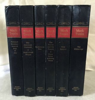 The Complete Novels Of Mark Twain (6 Vol. ) Doubleday Huck Finn Tom Sawyer More