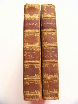 1799 U.  K.  Edition Hudibras,  In Three Parts By Samuel Butler Two Vol.  Leather Set