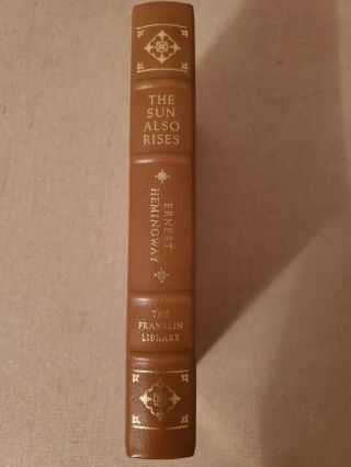 The Sun Also Rises Ernest Hemingway Franklin Library Classic Book Leather Book