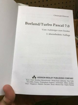 Borland/Turbo Pascal 7.  0 Christoph Klawun Addison - Wesley 1996 Hardcover 2