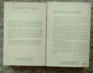 Karl Marx Capital Unabridged Vol.  1 & 3.  Edited By Frederick Engels. 2