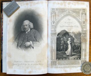 Fine Binding 2 Vols The of Samuel Johnson 1825 With Essay By Arthur Murphy 3