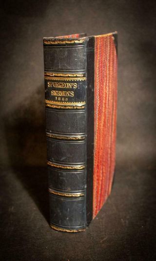 C.  H.  Spurgeon,  Sermons Leather 1883 Nr 99p - Binding Bible,  Puritan,
