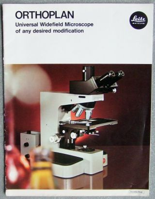 Leitz Orthoplan Microscope Brochure In English.  21 Pages.  Circa 1974