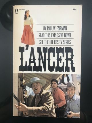 Vintage Paperback Lancer Tv Tie - In Paul Fairman Western Wild West Cowboys Cbs