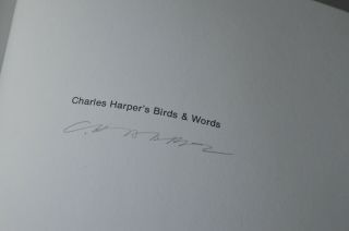 Charles Harper’s Birds & Words 1st Edition 1974 signed Frame House Gallery 3