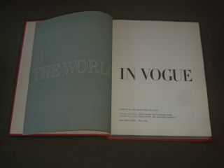 1963 The World In Vogue Hardcover Book By Audrey Rosenson - I 1436