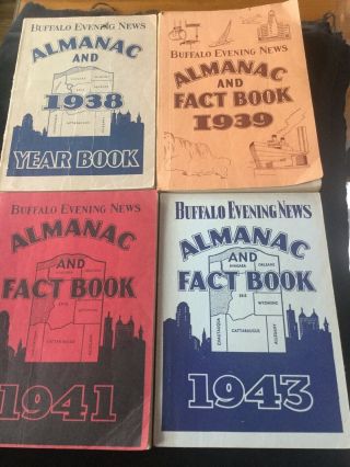 Buffalo Ny Evening News Almanac & Fact Book Maps Information 1938 1939 1941 1943