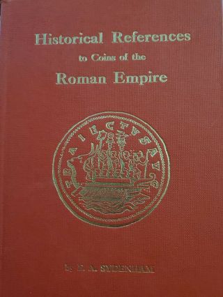 Historical References To Coins Of The Roman Empire By E.  A.  Sydenham 1968 Hardcopy
