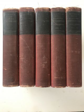 C1900 The Of Edgar Allan Poe Edition De Luxe Illustrated 5 Book Set
