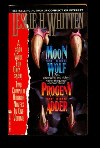 Moon Of The Wolf/progeny Of The Adder - Leslie H.  Whitten - Leisure - 1st Print